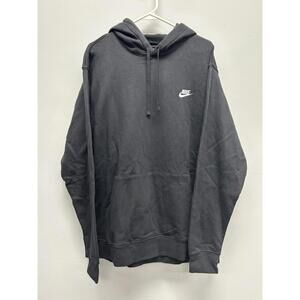 Nike Black Pullover Hoodie with White Logo